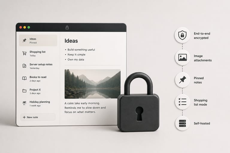 Stash Notes, a single user encrypted notes app, and what it taught me